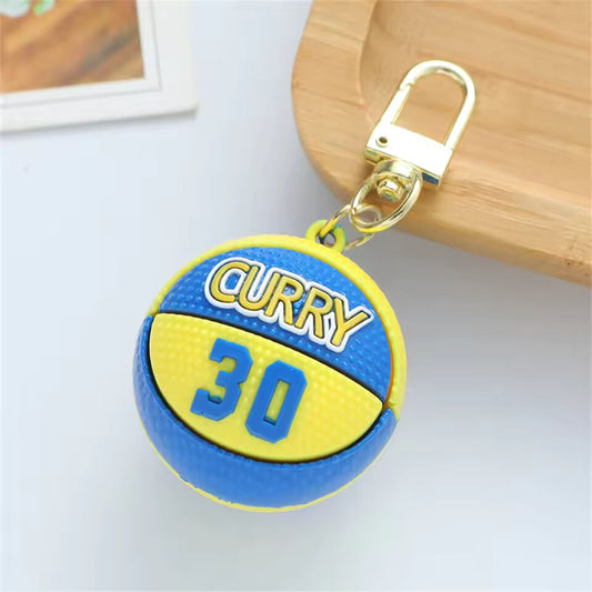 Mini Basketball Pendant Keychain Sporty Style Keyring for Women Men Car Key Holder Handbag Accessories Fans' Souvenir Gift